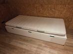 Ikea 1persoonsbed met 3 lades en matras (wit), Huis en Inrichting, Ophalen, Gebruikt, Matras