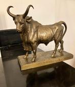 Bronze Le Taureau Romain - Clesinger - Barbedienne Fondeur, Antiquités & Art