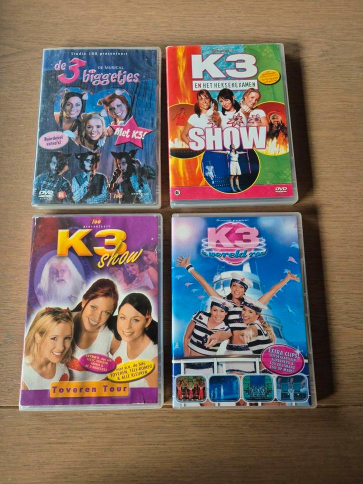 4 dvd van k3 met originele bezetting, CD & DVD, CD | Enfants & Jeunesse, Enlèvement ou Envoi