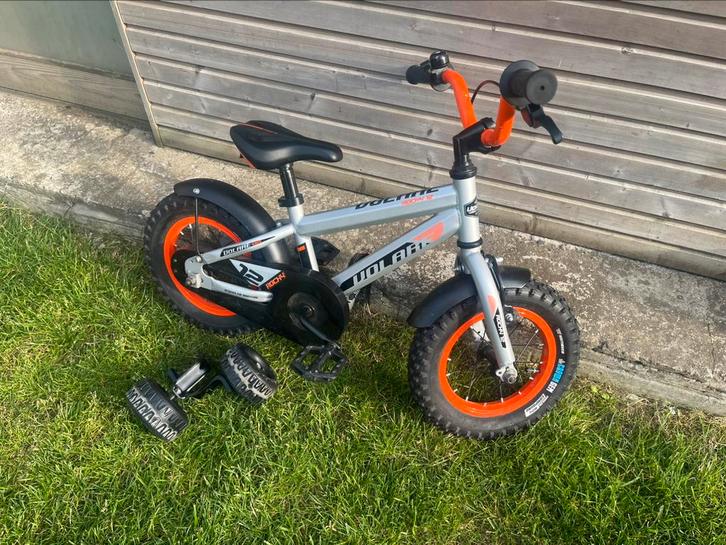 Volare Rocky 12 Inch Terugtraprem Zilver/Oranje, Fietsen en Brommers, Fietsen | Kinderfietsjes, Zo goed als nieuw, Minder dan 16 inch