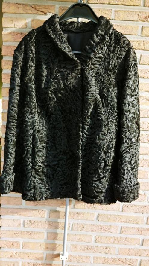 Astrakan damesmantel/jas * L * zwart/ Carnavalskledij, Kleding | Dames, Carnavalskleding en Feestkleding, Zo goed als nieuw, Kleding