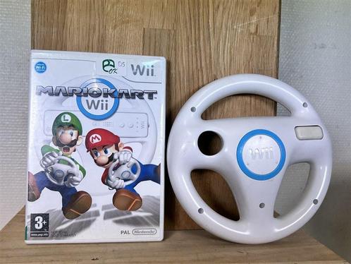 Mario Kart Wii - Nintendo Wii Game met stuur, Consoles de jeu & Jeux vidéo, Jeux | Nintendo Wii, Utilisé, Enlèvement ou Envoi