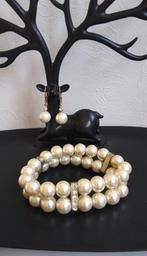 Feestelijk juwelensetje : armband met parels + oorbellen, Overige materialen, Hangers, Wit, Ophalen of Verzenden