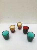 Jeneverglaasjes - gekleurd (5st), Ophalen, Zo goed als nieuw, Borrel- of Shotglas