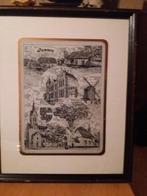Glasgravure / Ets / kader : Lummen, Ophalen of Verzenden