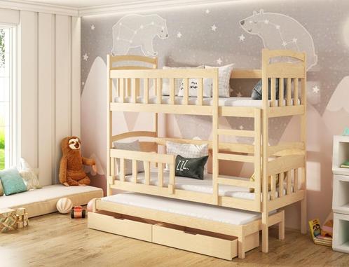 Nieuw Stapelbed GABI 3 Persoons, slaaplade,180x75 Matrassen, Enfants & Bébés, Chambre d'enfant | Lits superposés & Lits mezzanines