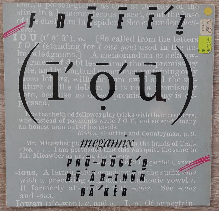 Vinyle Maxi Freeez I.O.U méga mix année 1983, Cd's en Dvd's, Vinyl | Pop, Gebruikt, Ophalen of Verzenden