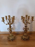 Antieke Franse klok met 2 kandelaars, Antiek en Kunst, Ophalen