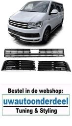 Vw Transporter T6 Bumper Grill Zwart Met ACC, Ophalen of Verzenden