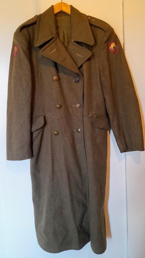 Manteau / capote armée belge en laine, Verzamelen, Militaria | Algemeen, Kleding of Schoenen, Ophalen