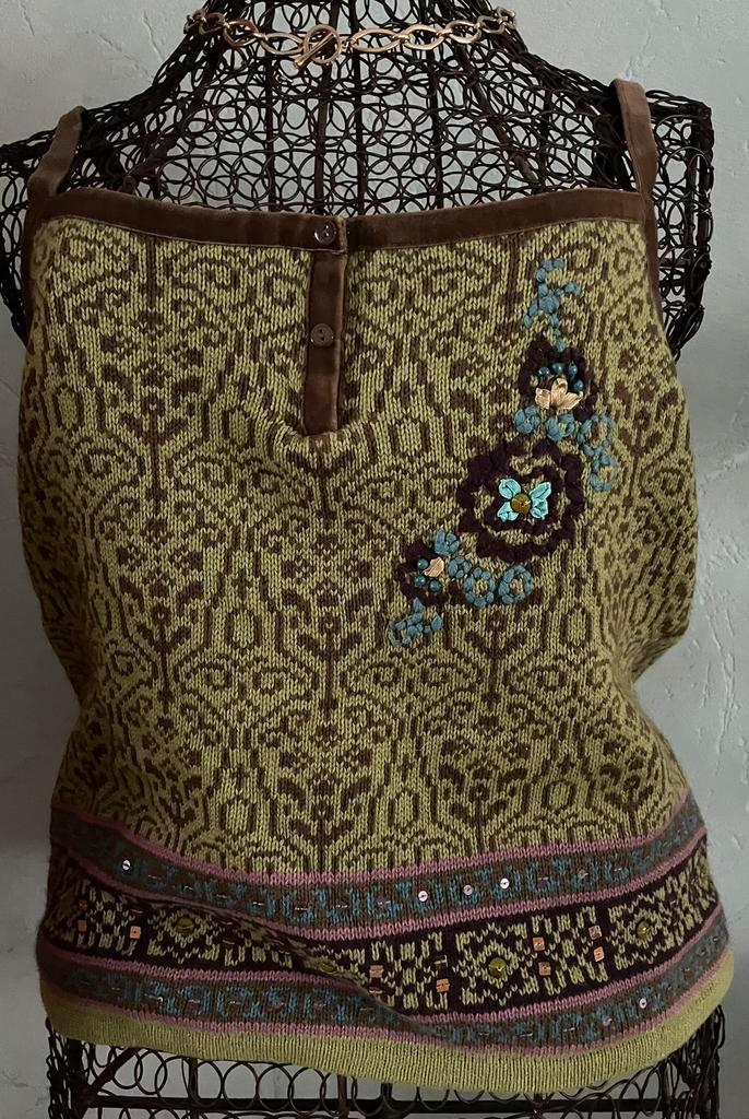 Caroline Biss 40 Knap gebreid Topje, Kleding | Dames, Topjes, Nieuw, Maat 38/40 (M), Overige kleuren, Zonder mouw, Ophalen of Verzenden