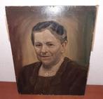 antiek schilderij portret Oma 1937  E. Weber, Antiquités & Art, Enlèvement ou Envoi