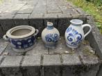 Lot de 3 pots en grès bleus, Ophalen