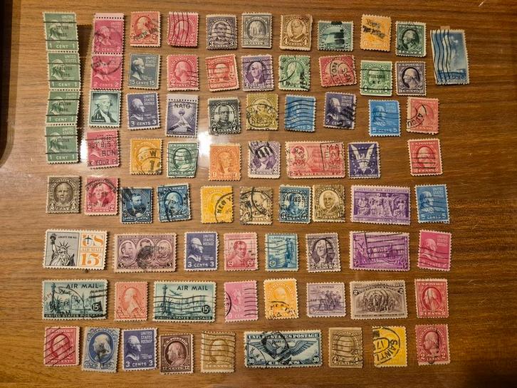 Lot oude Amerikaanse postzegels – 60+ stuks, Postzegels en Munten, Postzegels | Amerika, Ophalen of Verzenden