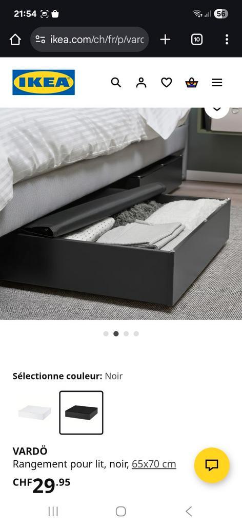4 tiroirs Vardo sur roulettes ikea dessous de lit, Maison & Meubles, Cheminées, Enlèvement
