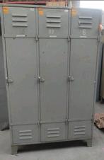 Vintage lockerkast locker kleerkast metaal industrieel, Huis en Inrichting, Kasten | Lockerkasten, Gebruikt, Ophalen of Verzenden