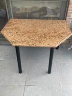 MARMEREN TAFEL MET CHROOM VOETEN IN PERFECTE STAAT, Huis en Inrichting, Ophalen, Zo goed als nieuw