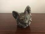 Vlinderhondje chihuahua wanddecoratie beeldje gips plaaster, Ophalen of Verzenden