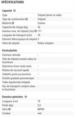 Pied Caméra Manfrotto 535 MPRO avec tête MVH502 AH, Enlèvement, Comme neuf, Pied