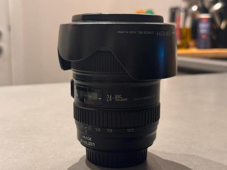 Canon EF 24–105mm f/4 L IS USM, Audio, Tv en Foto, Foto | Lenzen en Objectieven, Zo goed als nieuw, Zoom, Ophalen