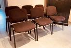 6 chaises robustes de bureau conférence salle à manger, Brun, Utilisé, Une