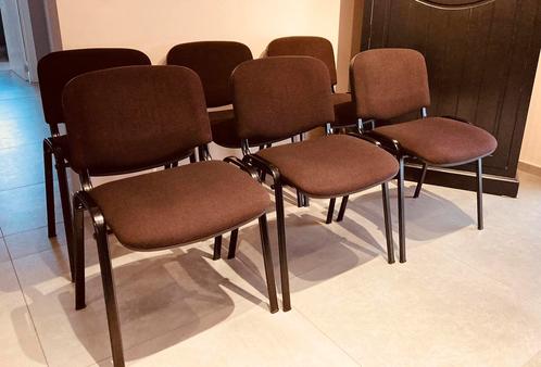 6 chaises robustes de bureau conférence salle à manger, Maison & Meubles, Chaises, Utilisé, Une, Brun