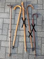 Mooie oude houten wandelstokken, gebruikte staat, decoratief, Ophalen of Verzenden
