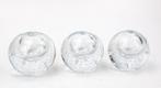 3 prachtige semi-kristallen vazen in de spijkerglas, Huis en Inrichting, Woonaccessoires | Vazen, Minder dan 50 cm, Glas, Ophalen of Verzenden