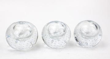 3 prachtige semi-kristallen vazen in de spijkerglas