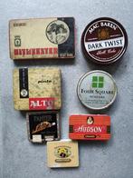 lot van 7 oude blikjes tabak - sigaren, Ophalen of Verzenden, Gebruikt, Tabaksdoos of Verpakking
