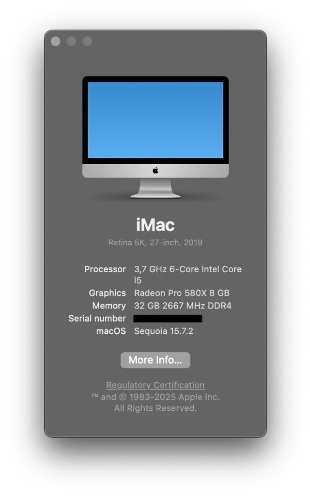 iMac 5K, 27", 3.7Ghz i5, 32GB DDR4, 1TB SSD, Radeon Pro 580X, Computers en Software, Apple Desktops