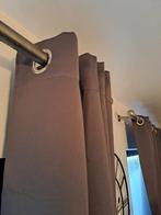 Antracietgrijze gordijnen, Huis en Inrichting, Stoffering | Gordijnen en Lamellen, Ophalen, Zo goed als nieuw, Grijs