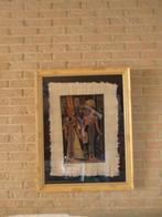 Goudkleurige kader met Egyptische papyrus gesigneerd Khedr, Ophalen