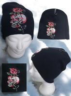 Skull muts roses glitter one size, Kleding | Dames, Skull, Verzenden, Nieuw, Muts