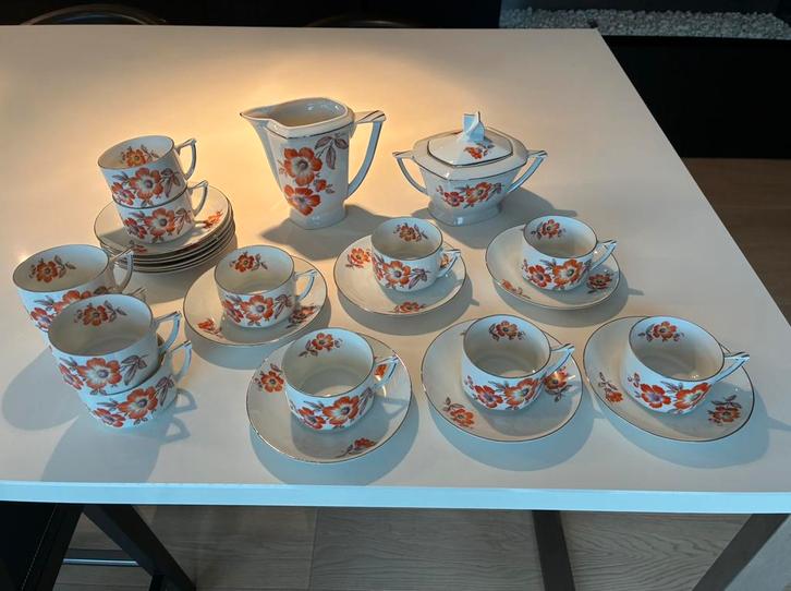 Oud porseleinen servies Bloch & Co, Antiek en Kunst, Antiek | Servies compleet, Ophalen