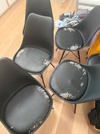6 eetkamerstoelen GRATIS, Ophalen, Gebruikt, Zwart, Vijf, Zes of meer stoelen