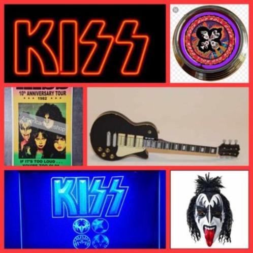 Kiss Rock band neon 3D verlichting borden vlag klok poster, Verzamelen, Muziek, Artiesten en Beroemdheden, Nieuw, Ophalen of Verzenden