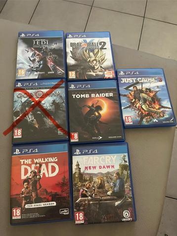 Ps4 games  beschikbaar voor biedingen