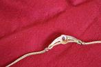 gouden dameshalsketting met robijnen en 6 diamanten, Handtassen en Accessoires, Kettingen, Ophalen of Verzenden, Zo goed als nieuw