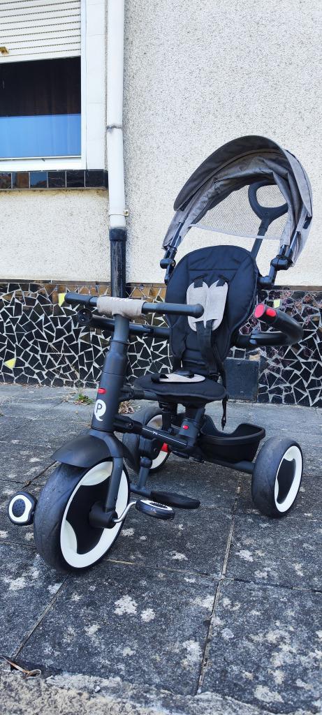Tricycle Qplay Rito Eva gris, Fietsen en Brommers, Fietsen | Driewielers, Zo goed als nieuw, Duwstang, Verstelbare zitting, Ophalen