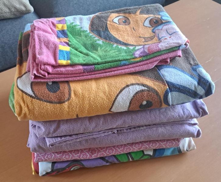 4 dekbedovertreksets voor kinderen (2 flanel) prijs vr alles, Kinderen en Baby's, Kinderkamer | Beddengoed, Gebruikt, Dekbedovertrek