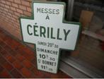 uniek bord met uurrooster missen Cérilly, Verzamelen, Ophalen, Gebruikt, Reclamebord