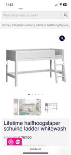 Lifetime wit bed met verlengstuk en matrass, Ophalen, Zo goed als nieuw