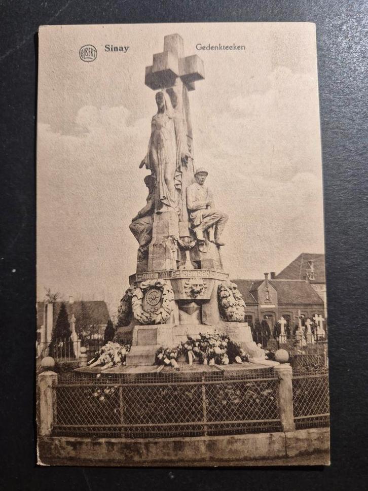 Postkaart Sinaai Sinay Gedenkteeken Oorlogsmonument, Verzamelen, Postkaarten | België, Ongelopen, Oost-Vlaanderen, Voor 1920, Ophalen of Verzenden