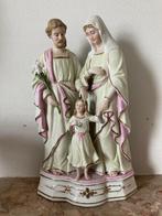 Beeld Heilige Familie in biscuit (22,5 cm), Antiquités & Art, Antiquités | Objets religieux, Enlèvement