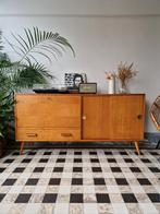 Vintage midcentury dressoir | sixties buffetkast | kast, Moins de 100 cm, Vintage, 150 à 200 cm, Enlèvement