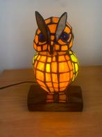 Prachtige Tiffany lamp uil, Huis en Inrichting, Ophalen of Verzenden, Zo goed als nieuw, Glas