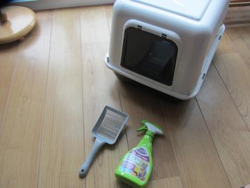 Kattenbak + geurverfrisser + schepje Maat: L  als nieuw, vol beschikbaar voor biedingen