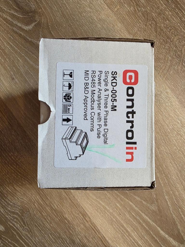 3‑fase DIN‑rail energiemeter MID, SKD‑005‑M + 100/5A klemmen, Enlèvement, Neuf, Électricité