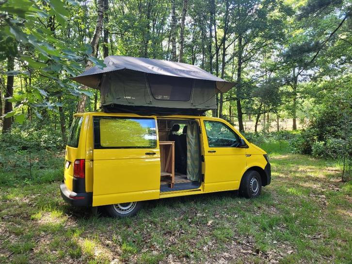 Volkswagen T6 Campervan 2016 – Daktent + Volledige Ombouw, Auto's, Volkswagen, Particulier, Transporter, ABS, Airbags, Airconditioning
